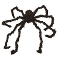 A plush schwarze braune spinne 128 cm mit langen, flauschigen beinen und leuchtend roten augen