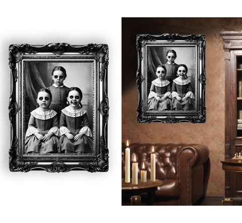 Halloween Aufkleber "3 Schwestern Vintage 58x45 cm Halloween Fiestas Guirca