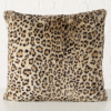 Kissen Leony, Polyester, Quadrat, Leoparden-Print, Mehrfarbig, Braun