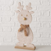 Figur Ailo, Hirsch, H 34,00 cm, MDF, Polyester, Beige