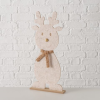Figur Ailo, Hirsch, H 52,00 cm, MDF, Polyester, Beige – Lifestyle Home & Garden