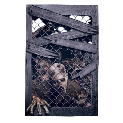 Fenstervorhang Zombie 120x80 cm Halloween Ptit Clown