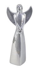 Keramikengel silber matt 13x8.5x30cm