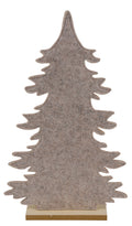 Filztanne auf Holzleiste natur 32x5x52cm