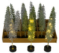 LED-Kunsttanne 3sort. 24St.i.Display 1xCR2032.4x4x21cm