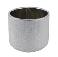 Steingut-Pflanztopf Tanne silber 12x12x11cm