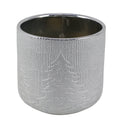 Steingut-Pflanztopf Tanne silber 13.5x13.5x13cm