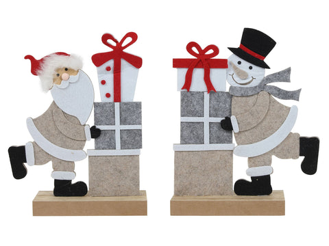 Weihnachtsmann/Schneemann Geschenkfilz 2