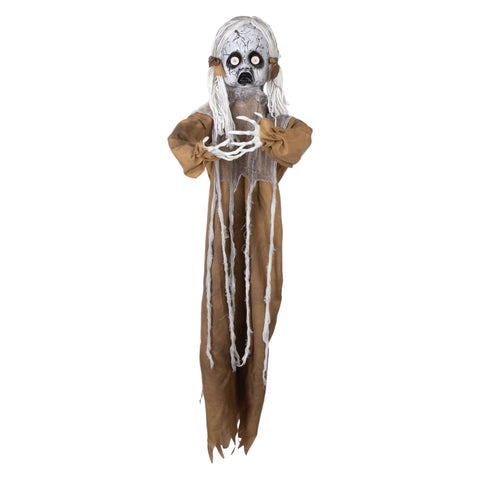 Gruselige Puppe animiert 120 cm Halloween Ptit Clown