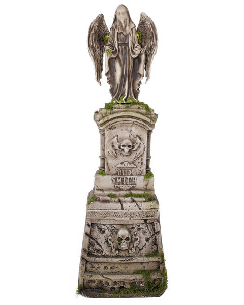 LED-Engel auf Grabstein 170cm