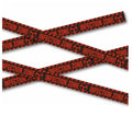 Absperrband infection zone 6 m in rot und schwarz mit strahlensymbolen zur kennzeichnung von infektionbereichen
