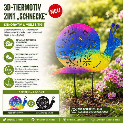 3DTiermotiv Gartenstecker 2 in 1