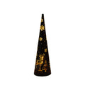 B.o.t. indoor kegel schwarz mit hirsch und schneeflocke 20 led konische led weihnachtsbaum lampe mit goldenen aussparungen