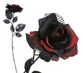 Halloween rot-schwarze Rose 40 cm Halloween Fiestas Guirca