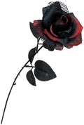 Halloween rot-schwarze Rose 40 cm Halloween Fiestas Guirca