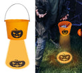Halloween LED-Eimer orange 15 cm Halloween Fiestas Guirca