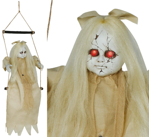 Halloween schaukelndes Mädchen Licht & Sound 75 cm Halloween Fiestas Guirca