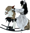 Halloween Mädchen auf Schaukelpferd animiert 70 cm Halloween Fiestas Guirca
