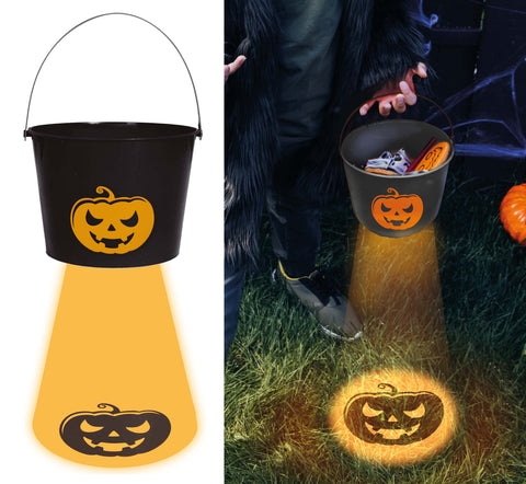 Halloween LED-Eimer 15x20 cm Halloween Fiestas Guirca
