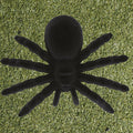 Black kuschelspinne mit langen, flauschigen beinen und rundem körper, deko-spinne 14 cm groß