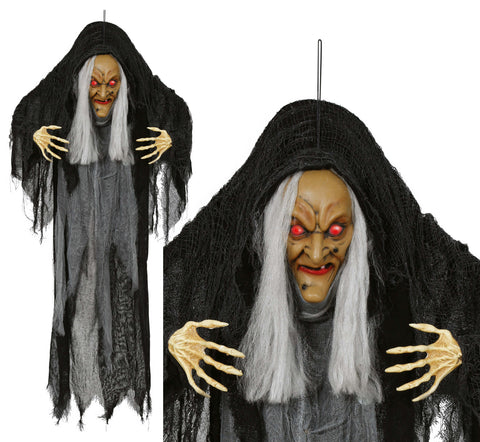 Halloween buckelige Hexe Licht & Sound 120 cm Halloween Fiestas Guirca