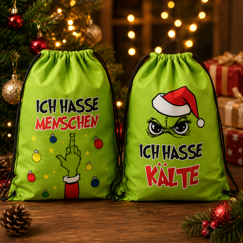 Matchbag/Matchbeutel "Festtagsmuffel", 42x35cm