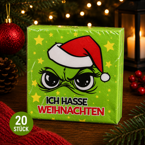 Servietten "Ich hasse Weihnachten" 20er