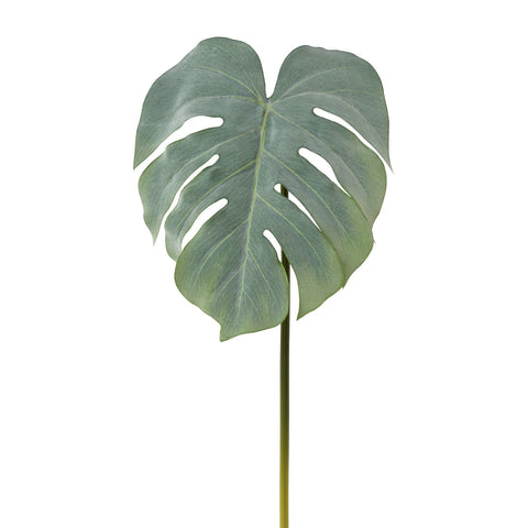 Realistisches künstliches monstera deliciosa blatt splitphiloblatt 81cm mit matter grünfarbe und natürlichen perforationen