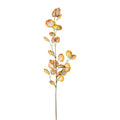 Eukalyptus-zweig 84cm mit künstlichen blättern in orange gelb und grün für dekorative zwecke