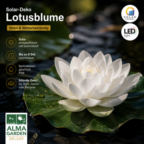 Solar-LED-Lotusblume weiß