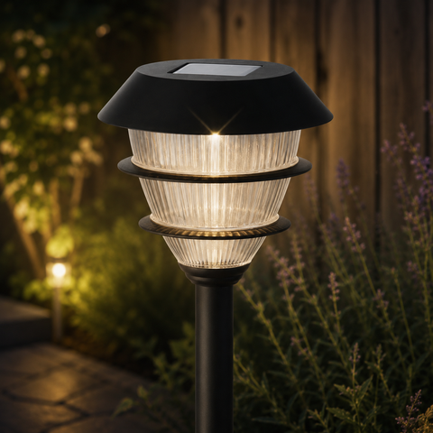 Solar-Gartenleuchte 41 cm schwarz