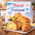 Antonelli croissant mit goldbraunen, blättrigen schichten und cremiger vanillefüllung, croissants gefüllt 225-250 g