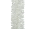Weiße fluffige lametta girlande aus pvc mit diamantstruktur und federartiger oberfläche