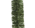 Grünes metallic lametta girlande aus pet für weihnachtsdekoration und festliche anlässe