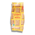Leibniz minis 150g leuchtend gelbe packung mit original minis crackers und auffälliger roter beschriftung