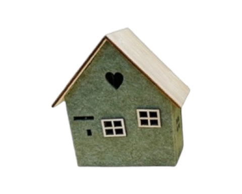 LED Filzhaus 12cm mit timerfunktion