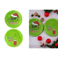 Helle grüne pappteller mit dem grinch im weihnachtsmannhut und dem deutschen text schmeckt bestimmt nicht 6er set