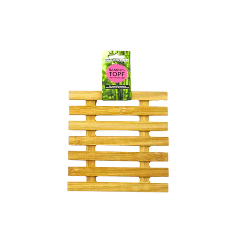 Bambus topfuntersetzer 17cm mit natürlichem bambus slat, lichtgoldenem ton und gewebtem design