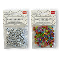 Zwei pakete stern fabrik handgemachte bastelperlen buchstaben 20g mit weißen und mehrfarbigen buchstabenperlen