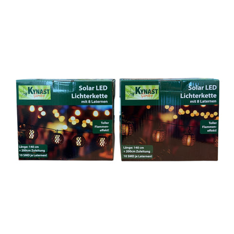 Solar Lichterkette mit 8 Laternen