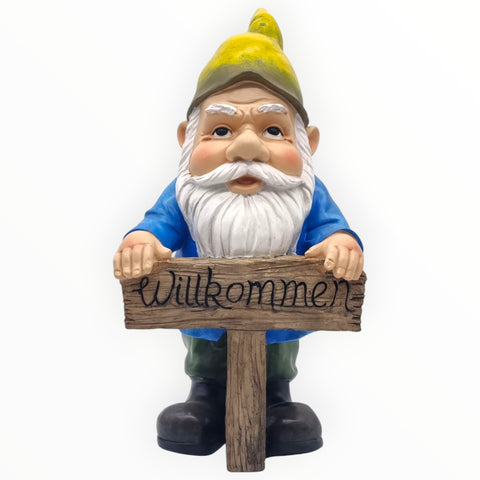 Gartenzwerg "Willkommen" 43,5cm