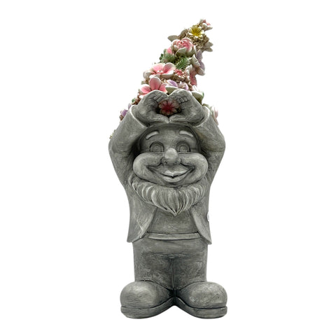 Blumen-Gartenzwerg 37cm