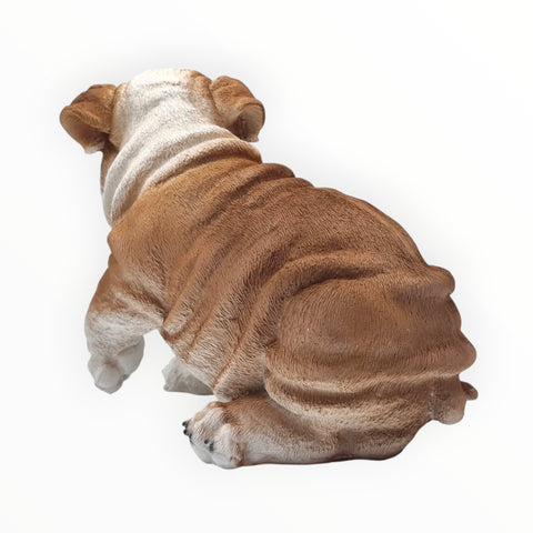 Gartenfigur Bulldogge sitzend