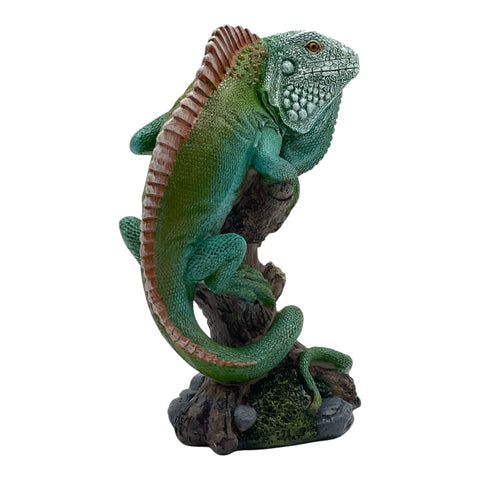 Gartenfigur Leguan kletternd