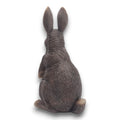 Gartenfigur hase 20x26x48,5 cm grauer hasenfiguren mit strukturierter felloberfläche und aufrecht stehenden ohren