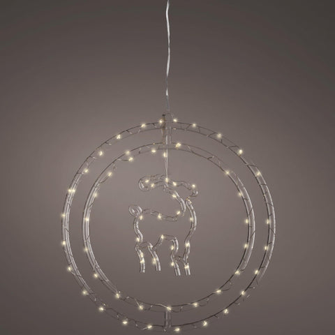 Mikro-LED Ring mit Rentier 67 LED / 33 cm