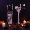 Gartenstecker "Skeletthand" weiß