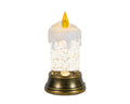 LED Wassersprenkler Kerze gold warmweiße LED 9.3x17.5cm