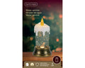 LED Wassersprenkler Kerze gold warmweiße LED 9.3x17.5cm