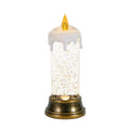 LED Wassersprenkler Kerze gold warmweiße LED 9.3x22.5cm